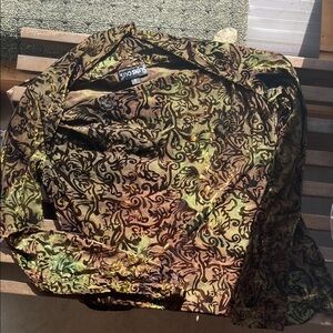 SNO SKINS Velvet Top with Brown and Green Patterns